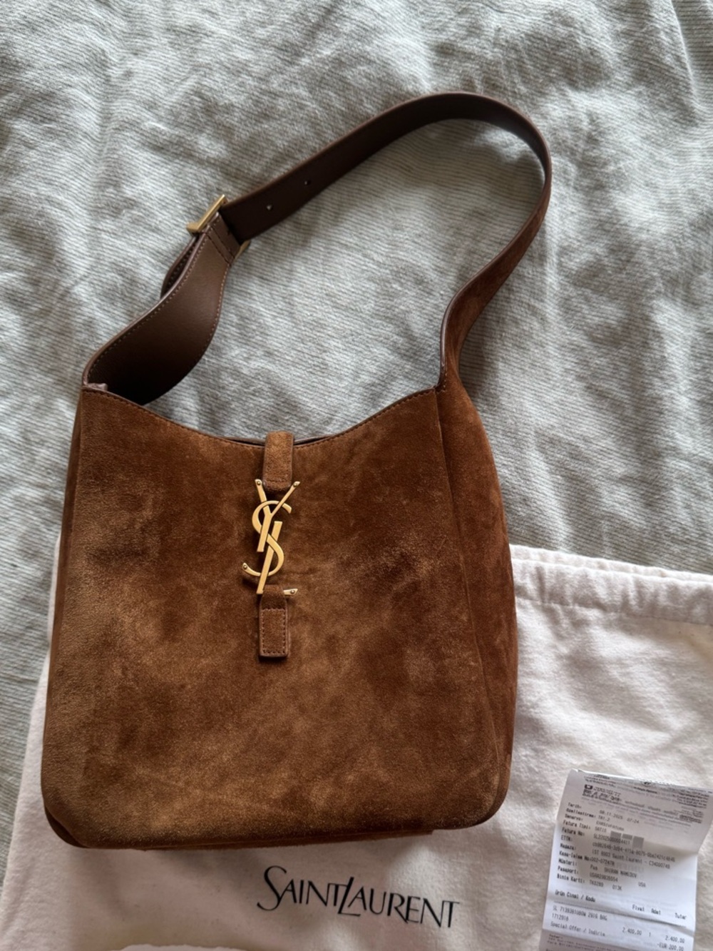 Saint Laurent Le 5 a 7 Small Suede Shoulder Bag